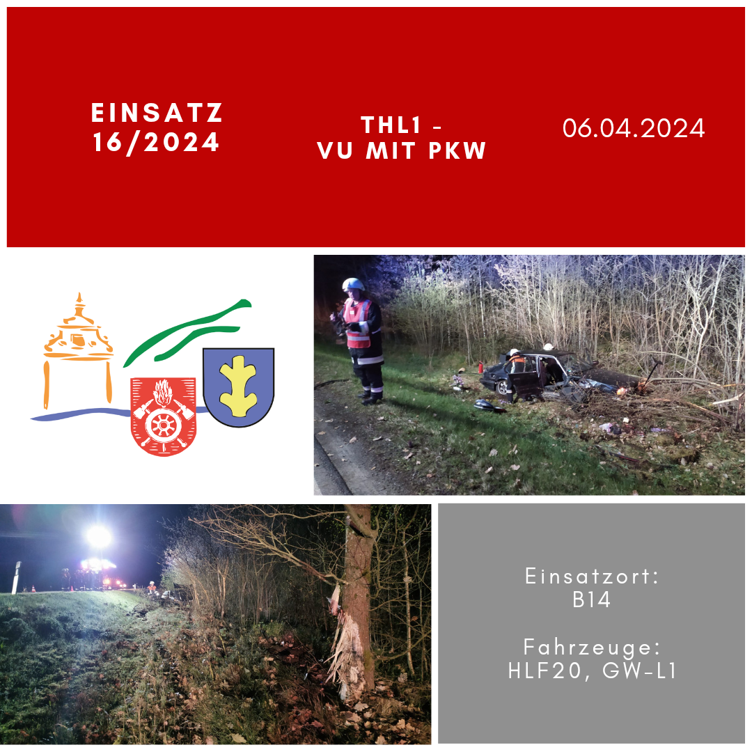 You are currently viewing 06.04.24: THL 1 – VU mit PKW
