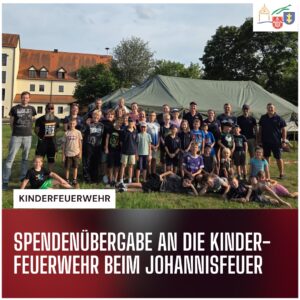 Spendenübergabe am Johannisfeuer