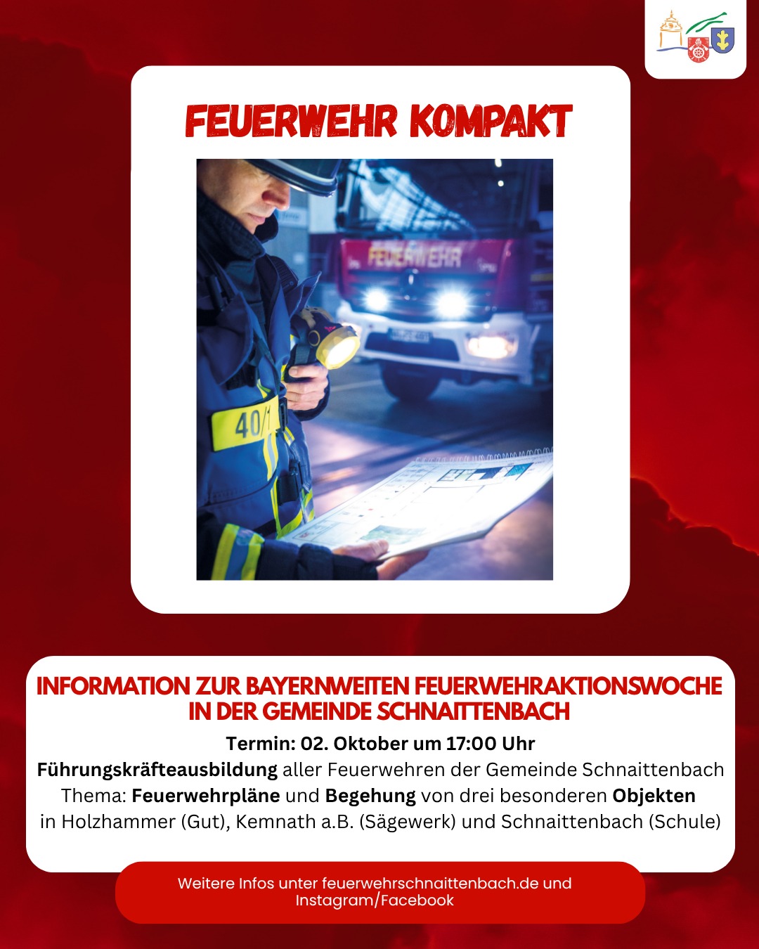 You are currently viewing Information zur bayernweiten Feuerwehraktionswoche – Format 2026 in Schnaittenbach