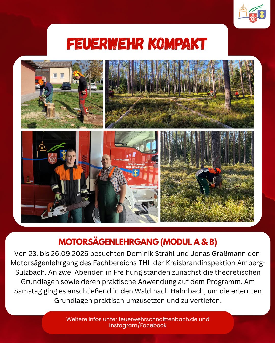 You are currently viewing Motorsägenlehrgang Jonas Gräßmann und Dominik Strähl